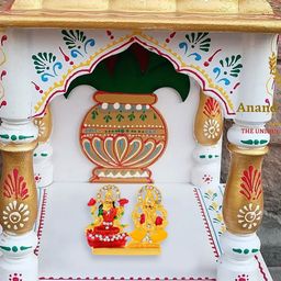 MEMOIR Red Gold-Plated Brass Laxmi & Ganesha Spiritual Showpiece-picture-38