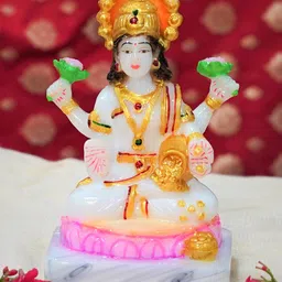 Gallery99 White Laxmi Handpainted Idol Showpieces-picture-12