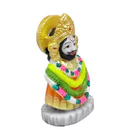 GLOOKS Green & Gold Toned Shyam Baba Idol Showpiece image 5