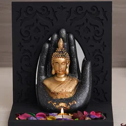 eCraftIndia Black Showpieces-Idols and Figurines/Tea Light Holder image 2