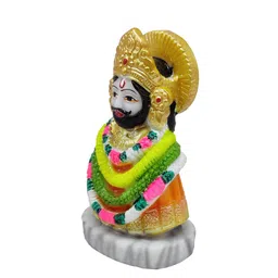 GLOOKS Green & Gold Toned Shyam Baba Idol Showpiece image 3