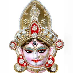 ESVAR STONECRAFT White Maa Durga Religious Showpiece image 3