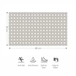 obsessions Taupe Solid PVC 27x15 Inches Antiskid Shower Bath Mat image 2
