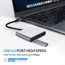 AMKETTE Type-C to USB 3.0/HDMI/USB-C with PD Charging Multiport 3 in 1 USB Hub image 5