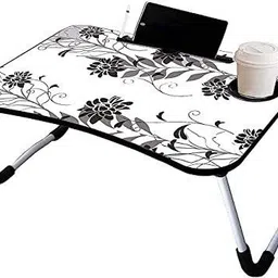 pivotal Multipurpose Foldable Table with Cup Holder, Study , Bed ,Table, Portable Wood Portable Laptop Table-picture-20