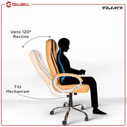 cellbell Franco C51 High Back Boss Chair Leatherette Office Executive Chair image 4