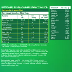 fast&up Plant Protein Powder - 31g Vegan (Pea + Brown Rice), 6g BCAA & Digestive Enzymes Plant-Based Protein image 2