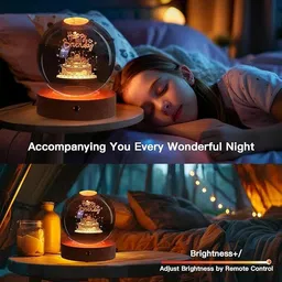 msnb 3D Happy Birthday Crystal Ball Light – LED Decorative Party Lamp Table Lamp image 5