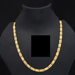 gafut 1 gram High Quality Indian Polished “20” Inches Gold Chain for Men and boy Copper Chain image 5