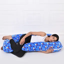 amcaton ultra soft j shaped pillow Microfibre, Polyester Fibre Solid Pregnancy Pillow Pack of 1 image 5