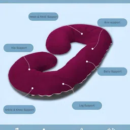 ozly ultra soft c shaped pillow Polyester Fibre, Microfibre Solid Pregnancy Pillow Pack of 1 image 3