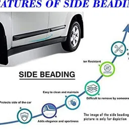 carshade Full Chrome ABS Door Protector for Tata Nexon Compatible for Year 2020 Car Beading Roll For Door image 5