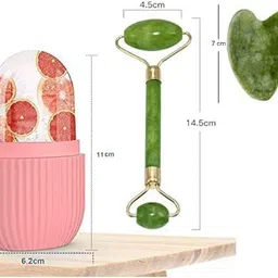 cartease corner Jade Roller Natural Stone Ear Wax Cleaner hair massager Ice Face Roller image 5