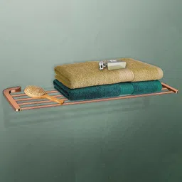plantex Fully Brass Smero Towel Rack/Stand/Hanger Bathroom Accessories-24 Inch (SM-2231) PVD Rose Gold Towel Holder-picture-17
