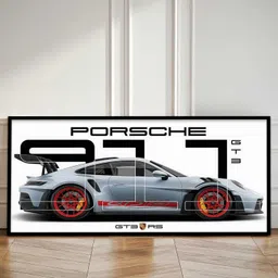 hothouse Big Porsche Car Framed Posters Gift Items for Boys Room Wall Decoration Bedroom Living Room Office Studio Décor | Car Poster Frame for Wall Décor Set Of 1 Paper Print-picture-13