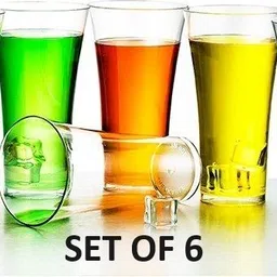 bellerbird (Pack of 6) Premium Quality Plastic Unbreakable Stylish Mocktail, Cocktail Glass Set Water/Juice Glass-picture-11