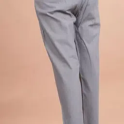 d k w Women Regular Fit Grey Pure Cotton Trousers image 2