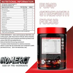 the formulator NoMercy Pre-Workout | Beta Alanine | Citrulline | Caffeine | Vitamins Pre Workout image 3