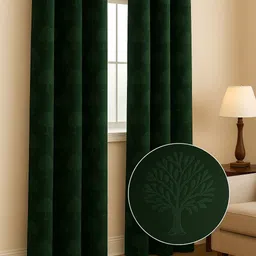 lunar days 274 cm (9 ft) Long Door Velvet Room Darkening Curtain (Pack Of 2)-picture-10