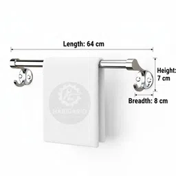 harigario 24 inch 1 Bar Towel Rod image 3