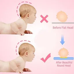 babesite Cotton Baby Pillow Pack of 1 Smiley Baby Neck Pillow image 5