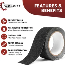 robustt AntiSlip with PET Material, Adhesive Tape 100MMx5M. handheld ANTI-SKID-TAPE (Manual) image 3