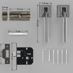 plantex Zinc Alloy Matte Handlesets image 5
