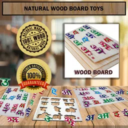 beybee Educational Learning Hindi Vowels Wooden Tray with knobs Board for Kids image 5