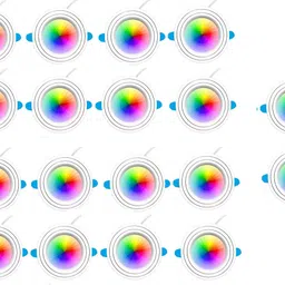 dhija 9 Watt 3 Color in 1 ( Green / Purple / Sky Blue ) Conceal Light / Ceiling Light / Downlight Pack of 18 Recessed Ceiling Light Ceiling Lamp image 1