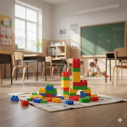 devdarsh Colorful Building Bricks and Blocks - 100-Piece Set in a Cute Bag for Kids image 3