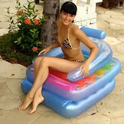 intelligent Swimming Pool (IND*8521) Lounger With Free Electric Pump Inflatable Swimming Mats image 2