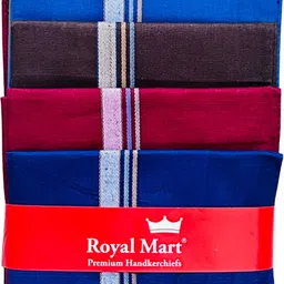 HouseOfCommon 12 Pieces Dark color 15 Inch Complete Men's Cotton Striped Handkerchief ["Multicolor"] Handkerchief-image-19