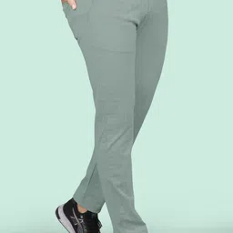 indiclub Men Regular Fit Light Green Cotton Blend Trousers image 2