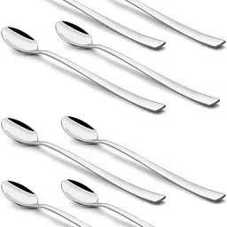 manorath Steel Cocktail Stirring Spoons, Soda Spoons, Extra Long Spoon set 10 Stainless Steel Ice Tea Spoon Set-picture-32