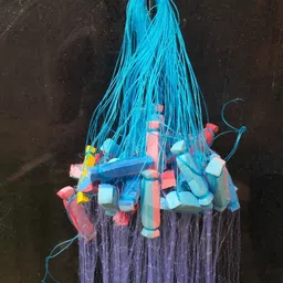 das departmental store 1 Finger Pass Hole, 40 feet Long (Small Size Fish) Fishing Net image 4