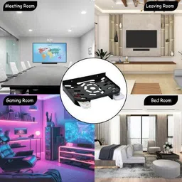 taido Wall Mount Set Top Box Stand with 2 Remote Holder Setup box/Wi-fi Router Stand Polypropylene, Plastic Wall Shelf image 5