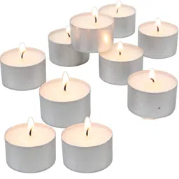 flipkart smartbuy 9 Hours Jumbo Tealight Candles, Pack of 20, Unscented, Big White Tealights Candle-picture-13
