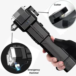 privatecave Hammer Torch Rechargeable Flashlight 3 hrs Torch Emergency Light image 2