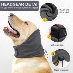 zorbes Dog Ear Protector Head Cover for Cold Weather and Post Surgery Care Ear Muff image 3