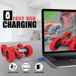 amaflip Stylish Power Legend 360 Degree Stunt Remote Control Car with Wide Tyres, Recharegable Toy for Kids image 2