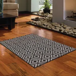 dazzhome Black & Brown Hair On Leather Geometrical Hand Woven 3ftX5ft Carpet-picture-15