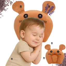 white bubble Mustard Seeds Baby Pillow Pack of 1 Toons & Characters Rai Pillow Velvet, Baby Head Shaping Takiya Soft Pillow Infant-picture-28