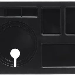 hospitality Electric Kettle Tray Square, Size: 16"x12"x1.5" Black Glass Tray Set image 2