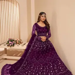 udbhav export Embroidered Semi Stitched Lehenga Choli image 3