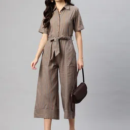 cottinfab Striped Women Jumpsuit image 5