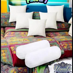 urmila creation Microfibre Bolster Pack of 7 Stripes 2 Bolester 5 Cushion-picture-30