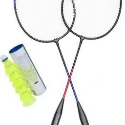 sports trading st Badminton Racket Heavy Rod Set Of 2 Piece With 6 Piece Nylon Shuttle Cock Badminton Kit Badminton Kit-picture-14
