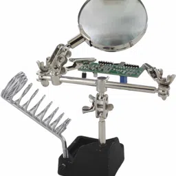uptodatetools Solder Helping Hand with Magnifying Glass and Soldering Iron Stand 0 W Simple image 3