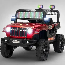 oh baby by flipkart 908 HIGH QUALITY JEEP, kids REMOTE,SWING FUNCTION ELECTRIC Jeep Battery Operated Ride On image 1