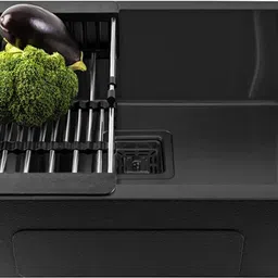 flipkart smartbuy 24" X 18" X 10" Handmade Kitchen Sink Single Bowl Sound Proof Black MG_03 Vessel Sink-picture-15